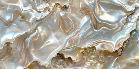 Abstract marble pattern with wavy lines and gold accents. Digital art texture for design