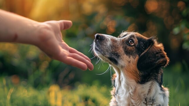 Dog Being Petted Without Owner's Permission. Dont touch dog without asking