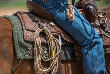 Detail of a cowboy