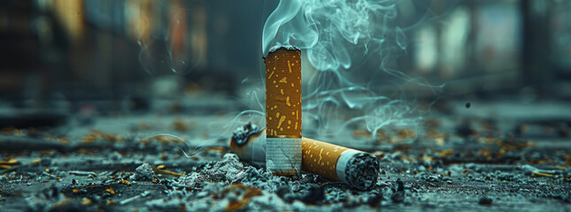 Fototapeta na wymiar quit smoking poster,generative ai