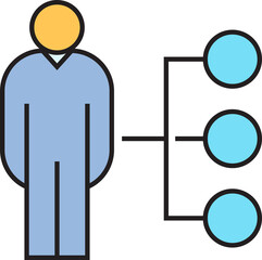 Management and Diagram Chart Icon
