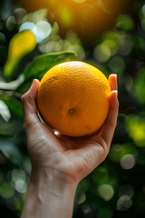 Orange in hand