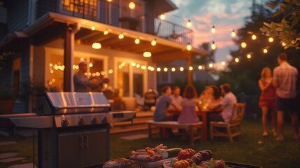 Backyards transform into lively spaces for barbecue parties