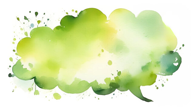 Abstract green watercolor splash background suggestive of spring or eco-friendly themes, ideal for St Patrick's Day graphics or environmental awareness campaigns