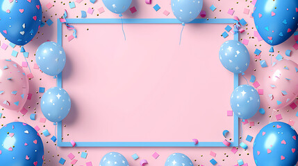 Birthday balloons vector background design.
