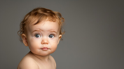 Baby with Disgust: Nose wrinkles, lip curls, revulsion evident, recoiling in distaste - obrazy, fototapety, plakaty