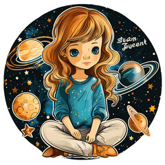 Vector Artwork, Tiny Virgo Beauty, PNG Format.