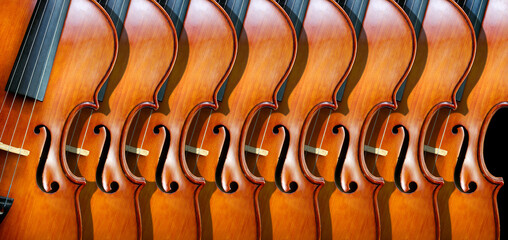melody concept. old violins texture background. music banner, music concept - 796349181