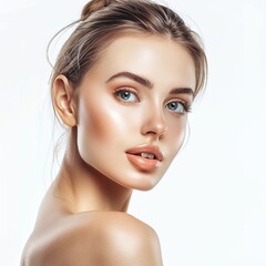 Obraz premium beauty woman, skin care, white background 