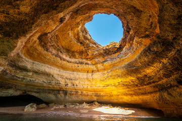 Algar de Benagil or Caves of Benagil, the most famouse cave in Algarve, Portugal