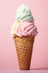 a close up of an ice cream cone