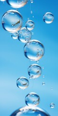 bubbles in the air with blue sky
