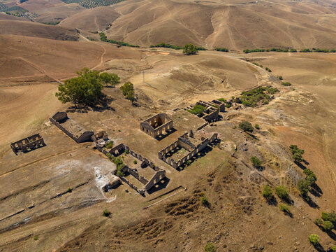Abandoned surroundings of the Castillo mine, in Las Navas de Tolosa, in La Carolina (Ja&eacute;n, Andalusia, Spain)
