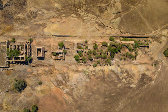 Abandoned surroundings of the Castillo mine, in Las Navas de Tolosa, in La Carolina (Ja&eacute;n, Andalusia, Spain)
