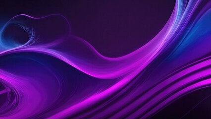 Purple pink blue abstract dynamic color flow wave black background