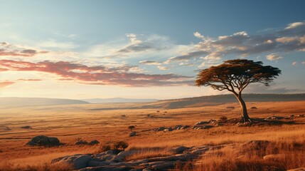 a tree in a field