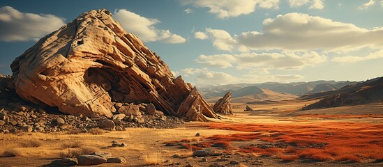 Desert landscape. Beautiful landscape. Desert Rock Formation