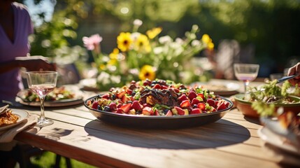 a plate of fruit on a table