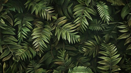 A close up of green leaves with a dark background