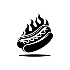 Versatile Hotdog Silhouette Graphic: Ideal for Any Project - Hotdog Illustration
