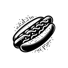 Delicious Hotdog Silhouette: Enhance Your Projects - Hotdog Illustration
