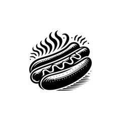 Silhouette of a Sweet Hotdog: Graphic Design Must-Have - Hotdog Illustration
