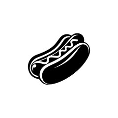 Hotdog Silhouette Icon: Instant Graphic Solution - Minimallest Hotdog Vector

