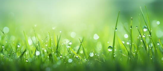 Close-up of lush grass covered in water droplets