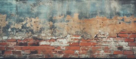 Old weathered brick wall closeup