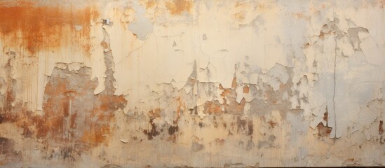 Rusty wall with worn surface in need of repair