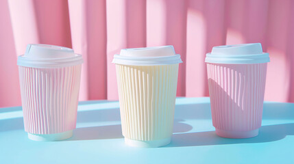 a group of coffee cups