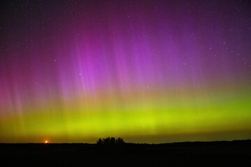 Aurora borealis in northern lights, Lithuania
