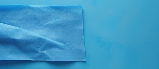 Blue textile on blue surface