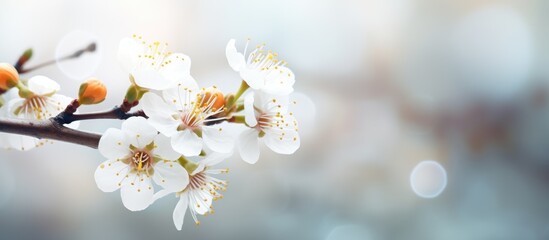 Branch with white blossoms