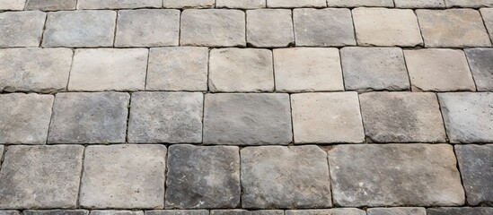 Obraz premium Black feline perched on brick walkway