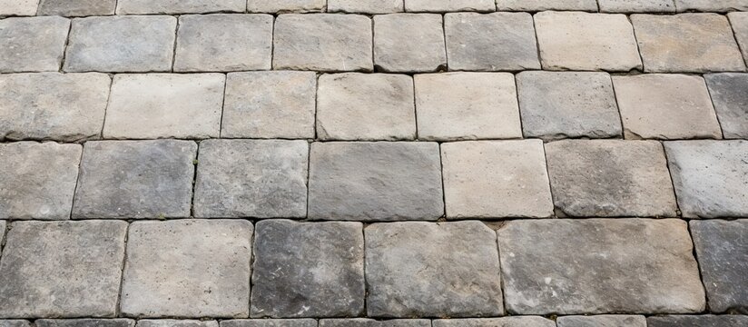 Black feline perched on brick walkway