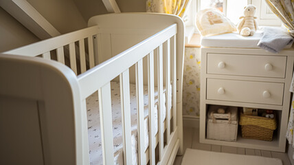 Baby room decor and interior design inspiration in the English countryside style cottage