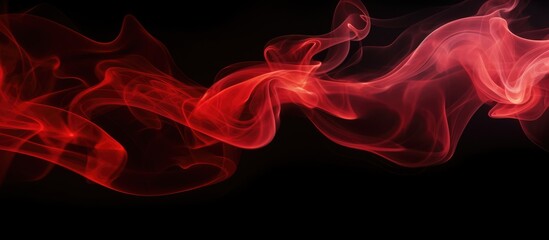 Naklejka premium Red smoke over black surface