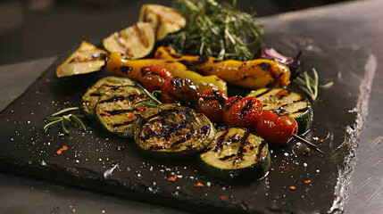 Delicious fresh grilled  vegetables