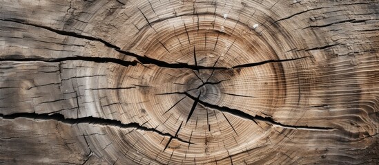 Fototapeta premium Tree Trunk Cross Section Close Up