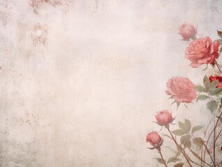 Rose watercolor background texture soft abstract illustration blank empty with copy space 