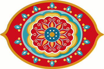 Melamine plate ornament design.