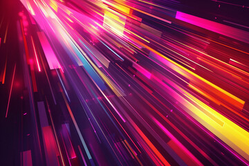 Colourful geometric speed line abstract technology background