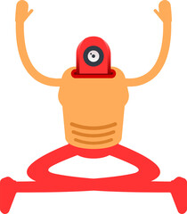 Humanoid Character Sitting Illustration
