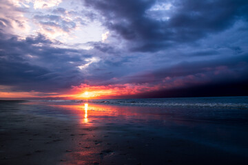sunset over the ocean