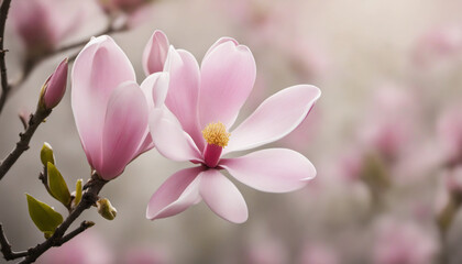 Fototapeta premium beautiful magnolia in nature