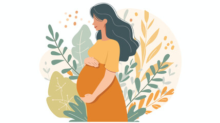 Obraz na płótnie Canvas Confident Working expectant mother. Pregnant woman 