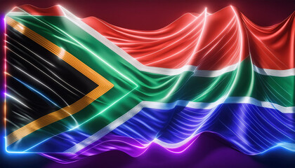 Neon South African Flag