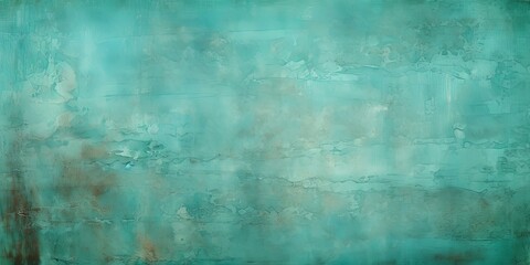 Turquoise old scratched surface background blank empty with copy space 