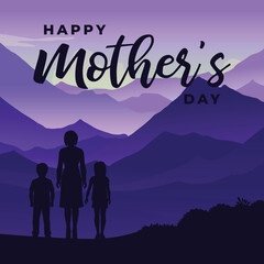 Beautiful Happy Mother's Day Greeting Design